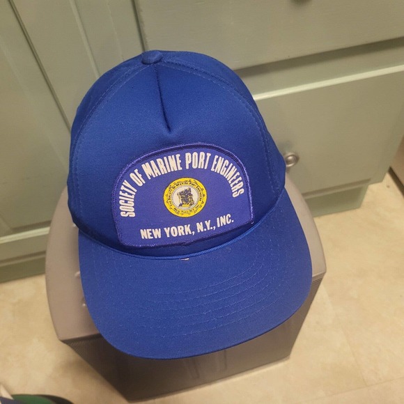 VTG Society Of Marine Port Engineers New York Snapback Hat Cap - Picture 3 of 9